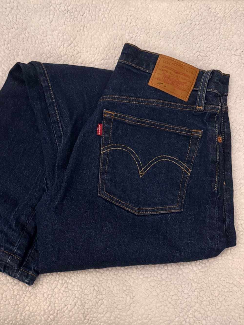 NWOT Levi's 501s Slim Straight Dark High Rise Jeans 25W 30L